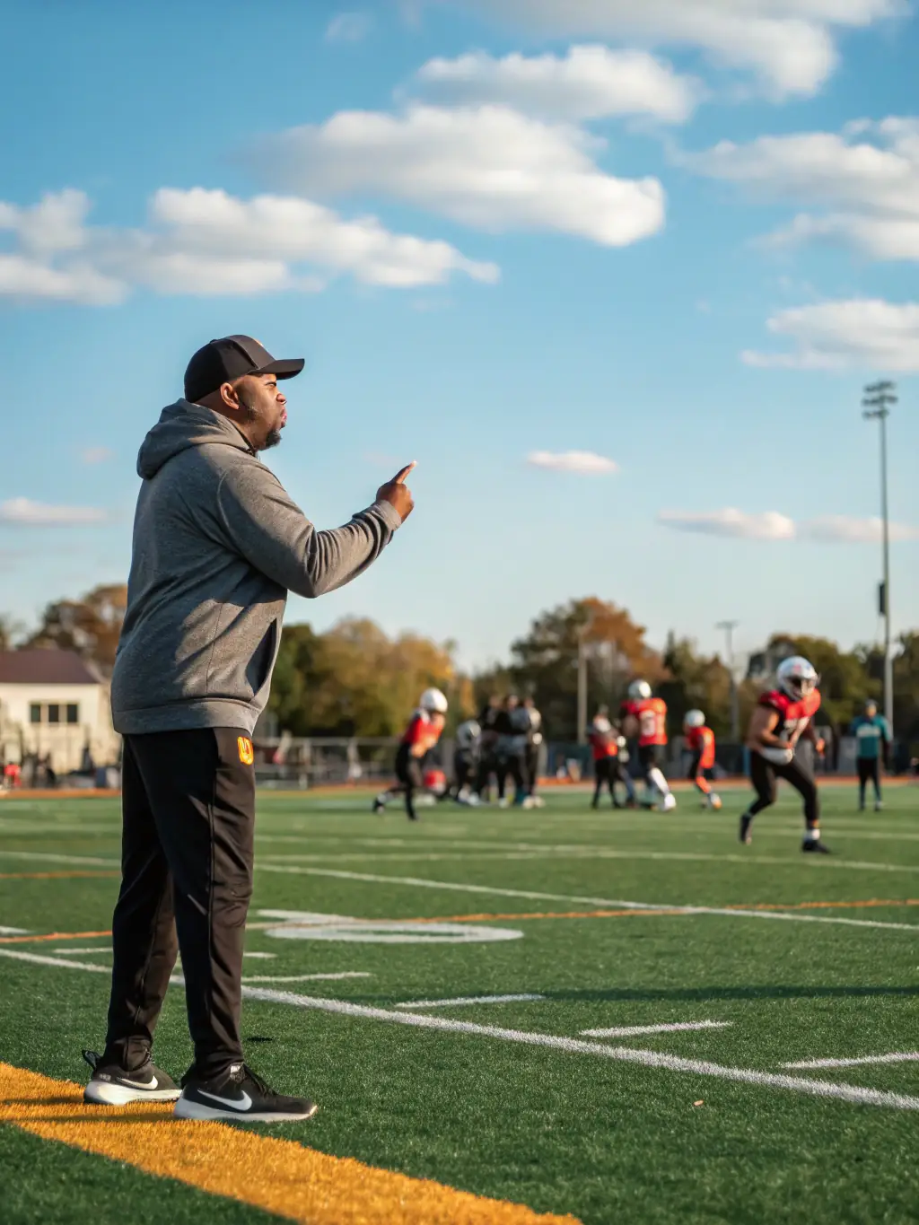 An image of ASSB coaches leading a strategic training session, highlighting their expertise and dedication to player development.